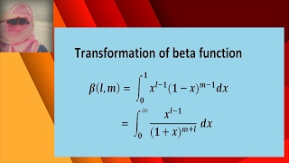Transformation of beta function from definite integral to improper integral.