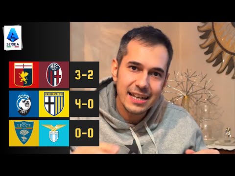 GENOA EXCITING! GENOA-BOLOGNA 3-2, ATALANTA-PARMA 4-0 and LECCE-LAZIO 0-0