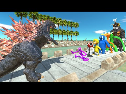 Godzilla Gojira COCONUT ISLAND DEATH RUN - Animal Revolt Battle Simulator