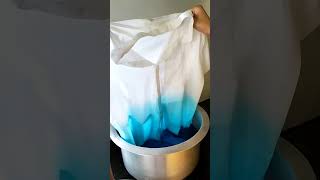 OMBRE DYE ON COTTON SHIRT 😍#youtubeshorts #viral #diy