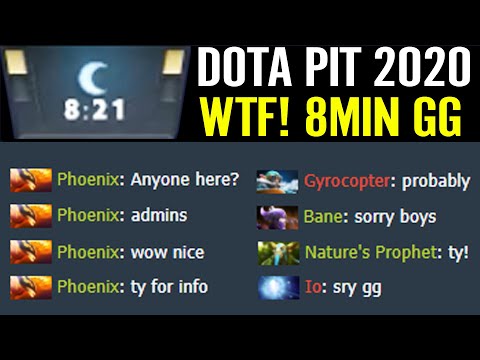 8Min Fastest GG!!? WTF Dota Pit 2020 - Lmao 100.000 Ping Lag Is True Dota 2 Pro Gameplay