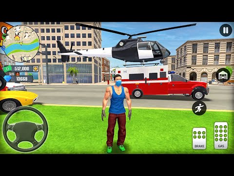 Police Helicopter and Ambulance Driving in Open World Game - Android Gameplay