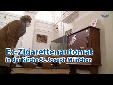 Ex-Zigarettenautomat in der Kirche St. Joseph in München