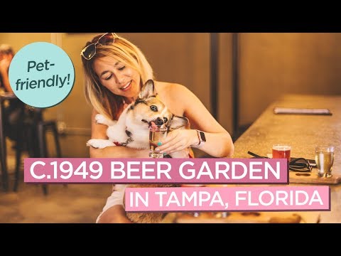 ペット飼育可能なタンパのフロリダ・ベアー・ガーデン（1949年 (Pet-Friendly c.1949 Florida Beer Garden in Tampa)