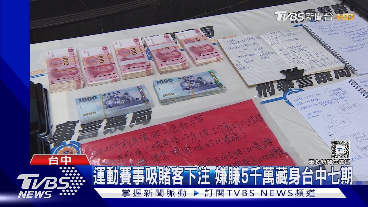 運動賽事吸賭客下注!嫌賺5千萬藏身台中七期