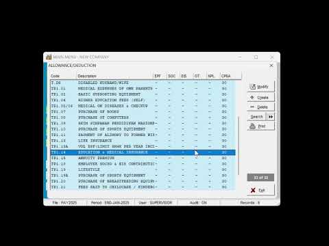 Qpay Default Allowance Deduction Code 2025