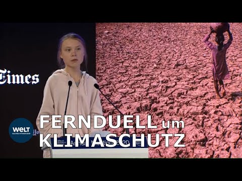 DONALD GEGEN GRETA: Die Meinungsgiganten nutzen Weltwirtschaftsforum als Schlachtfeld