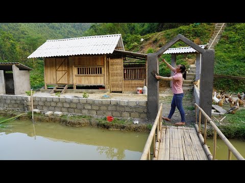 Full video:120 Days Building house, Amazing technique build farm, Green forest life, free bushcraft