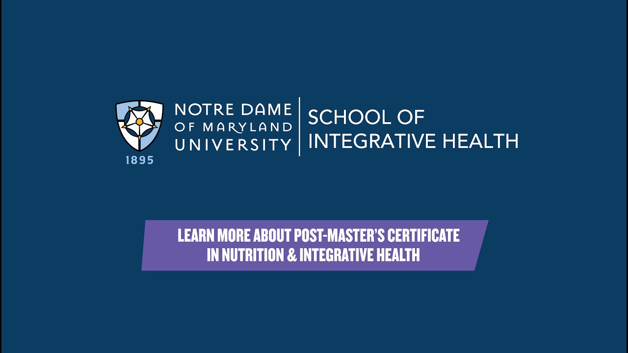 Post Master's Certificate in Nutrition & Integrative Health Program Overview Video