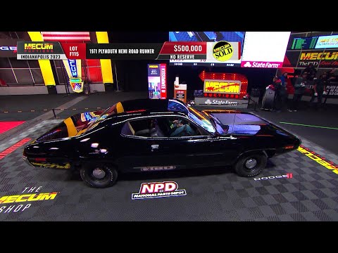 SOLD For $500,000 1971 Plymouth Hemi Road Runner // Mecum Indy 2023