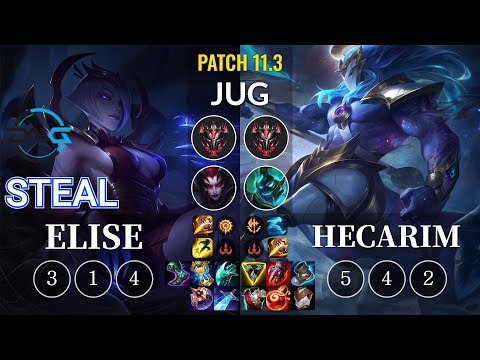 DFM Steal Elise vs Hecarim Jungle - KR Patch 11.3