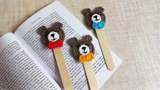 Crochet Bookmark: Step-by-Step Bear Pattern 🐻 Bear Bookmark Crochet