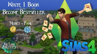 Write 1 Book = Become Bestseller (Full Fame and Infinite Money) | Sims 4