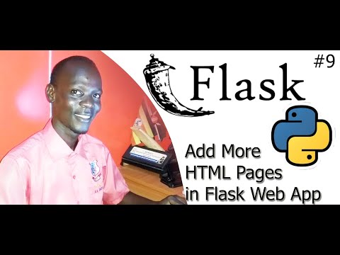 #9 Python with Flask App Development  - How to add more pages to Flask Web App