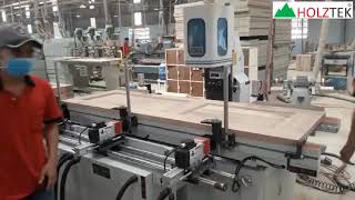 MÁY LÀM Ổ KHOÁ BẢN LỀ CỬA ĐI CNC 4 trục Woodmaster