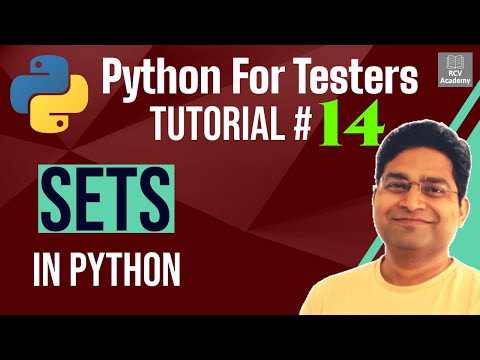 Python for Testers 14 Sets in Python | Python Beginners Tutorial