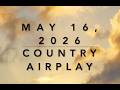 Billboard Top 60 Country Airplay May 16 2026