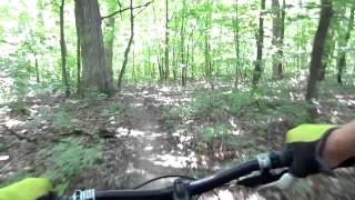 preview picture of video 'Beulah Park Mountain Bike Trails - Zion, Illinois July 2013'