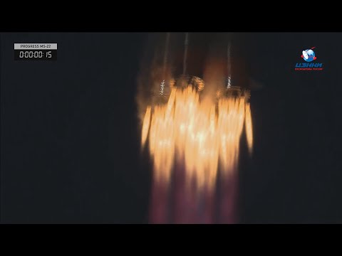 Launch of Roscosmos' Soyuz 2.1a Rocket with Progress MS-22