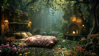 Dreamy Tulip Garden Bedroom Under Vines 🌷 Soft Flute Forest Music & Ambience 💤 Deep Sleep & Healing