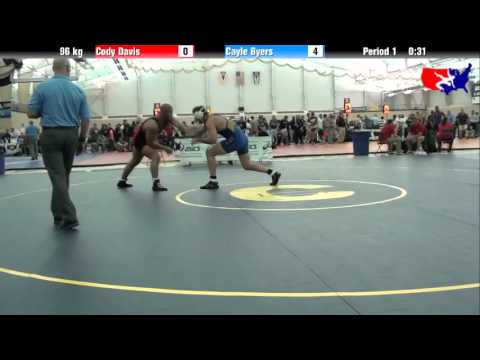 Cody Davis vs. Cayle Byers at 2013 ASICS University Nationals - FS