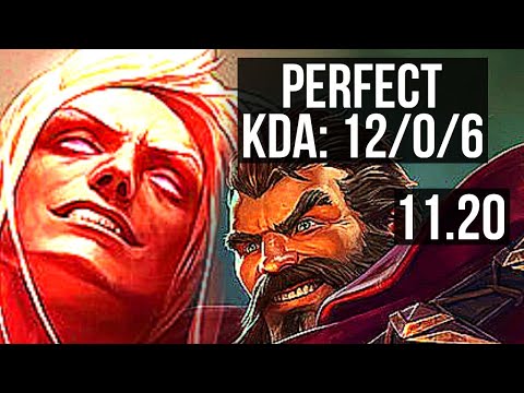 VLADIMIR vs GRAVES (TOP) | 12/0/6, Legendary, 600+ games | BR Diamond | v11.20