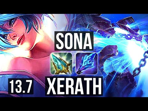 SONA & Sett vs XERATH & Jhin (SUP) | 1/1/13, 1900+ games, 2.1M mastery | KR Diamond | 13.7