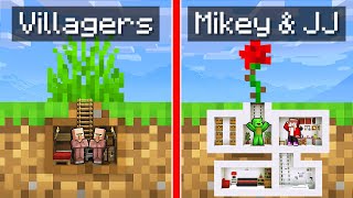 Download lagu Villagers vs JJ & Mikey Tiny Underground Base in Minecraft (Maizen) mp3