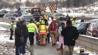 preview picture of video '61-Car Pile-Up on MN55, Mendota Bridge *1080p HD* ~ March 24, 2014 ~ Mendota Heights, Minnesota'