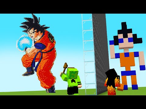 Trolei meu AMIGO com GOKU PRONTO na BATALHA DE CONSTRUÇÃO do MINECRAFT