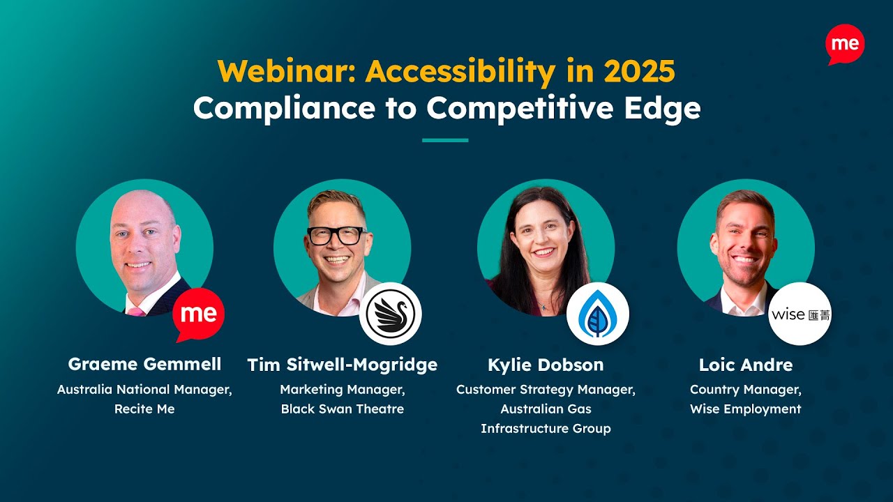 Accessibility in 2025: Compliance to Competitive Edge Webinar AUS
