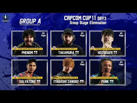Capcom Cup 11 - HOTDOG29, TAKAMURA, PUNK, PHENOM, ITABASHI, SALVATORE - Group A Day 3