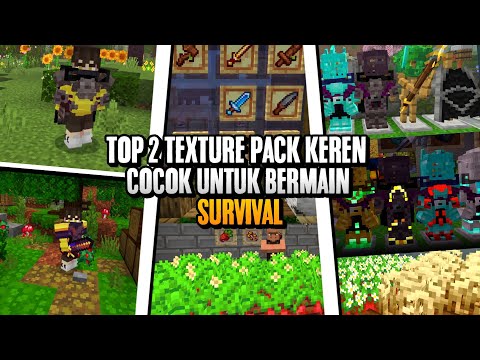 TOP 2 COOL TEXTURE PACK SUITABLE FOR SURVIVAL - Texture Mcpe 1.20 - 1.19 Latest & Lightweight