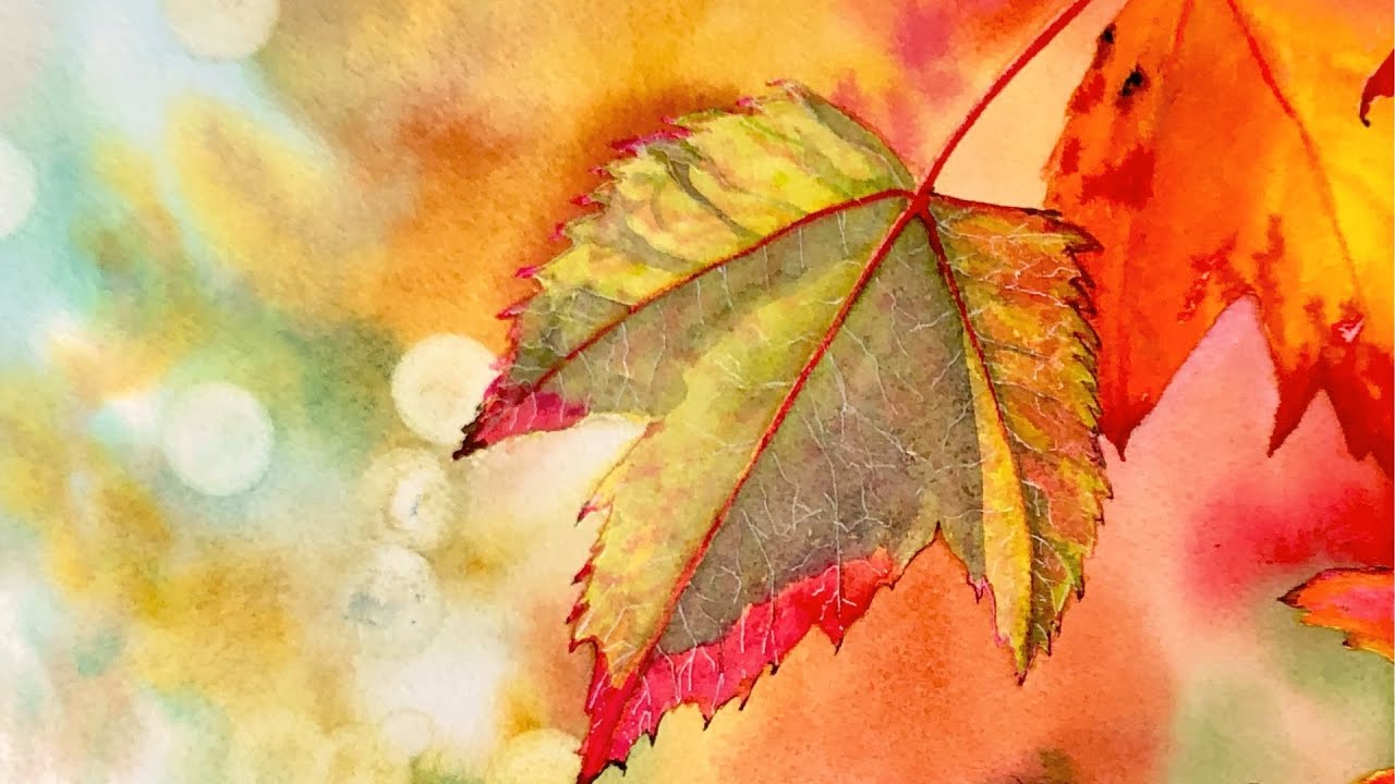 How to Paint Fall Leaves with Watercolor