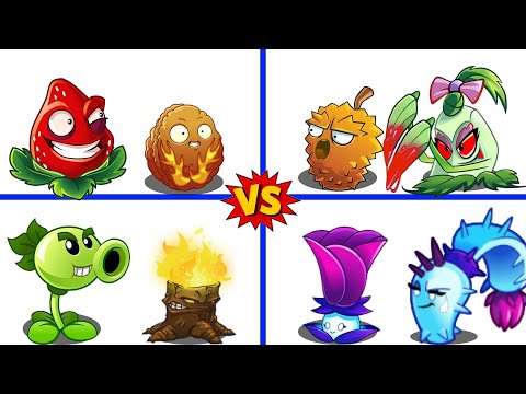 PvZ 2 - 4 Pair Of Plants vs 4 Team Zombies #8 - Which Team Plant 's Best?
