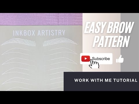 Microblading Brow Pattern: step by step work with me tutorial