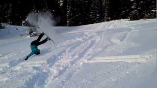 preview picture of video 'Snowboard backflip FAIL'