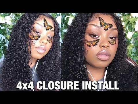 Closure Wig Human Hair Lace Frontal Wigs 4x4 Curly Lace Front Human Hair Wigs Pre Plucked
