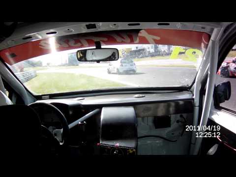 Clio Cup Crash Brands Hatch 1st April 2012 - Mike Bushell Onboard