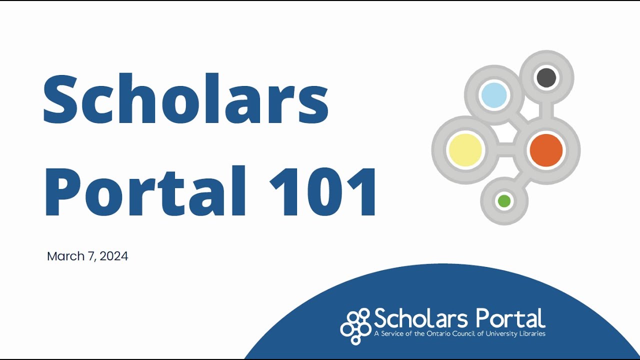 Scholars Portal 101
