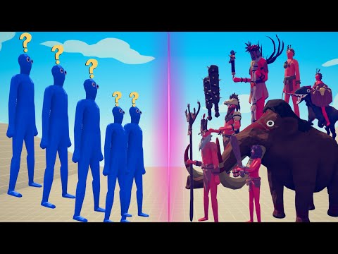 TRIBAL UNITS TEAM vs RANDOM UNITS TEAM  - Totally Accurate Battle Simulator TABS