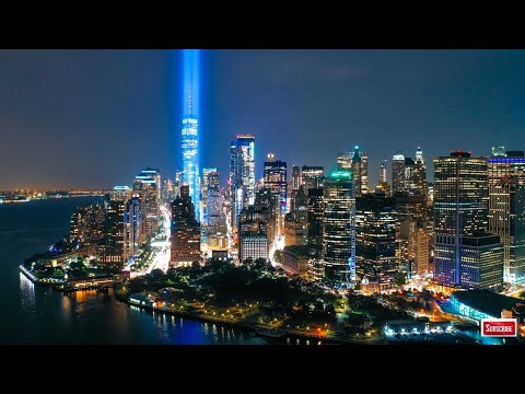 New York City at Night HD - NYC, USA - NYC Drone Video - Aerial Landscapes Screensaver
