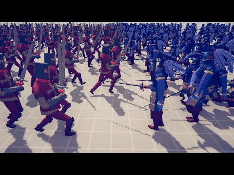 [500x BATTLE] SQUIRES vs FENCERS  - Totally Accurate Battle Simulator