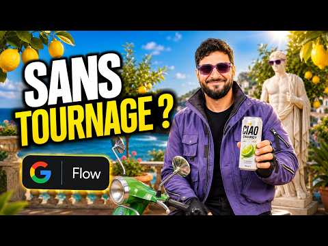 Miniature YouTube de la vidéo J’ai recréé une pub Ciao Energy avec l’IA de Google… sans tournage