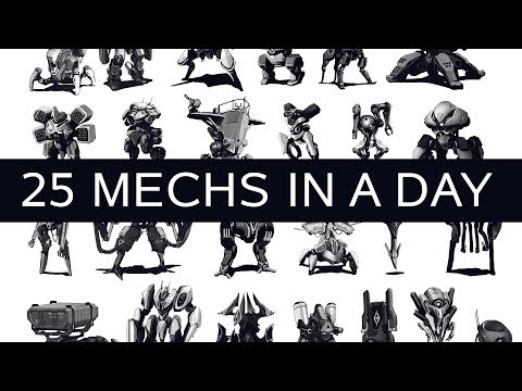 Drawing 25 robots in one day