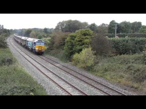 57310 + 57604 working 5Z70 Penzance to Old Oak Common passes Lavington 27/09/2014