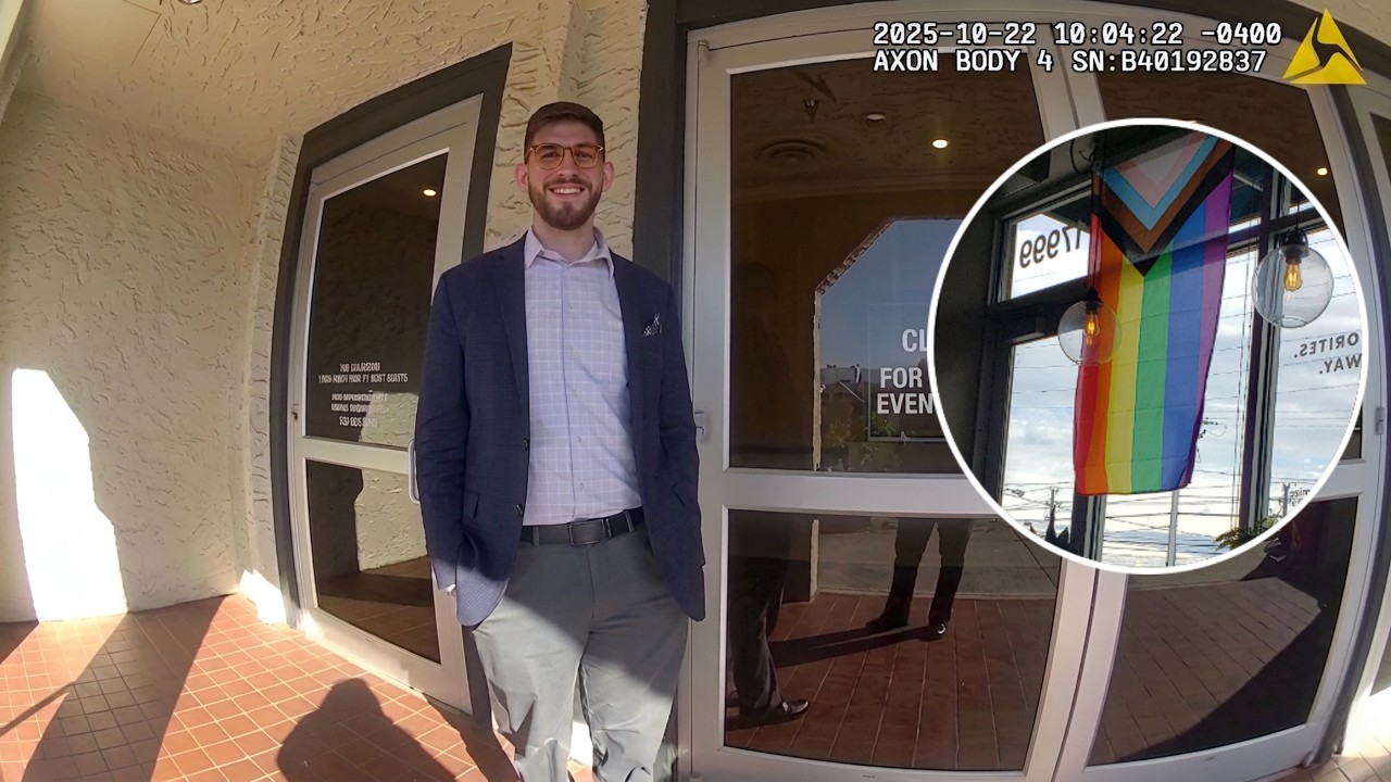 Man Loses It After Seeing a Pride Flag in Starbucks