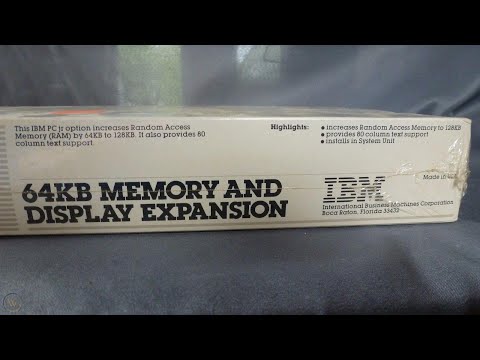 IBM PCjr: 64kb Memory and Display Expansion Unboxing