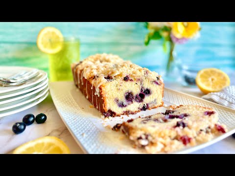 Super Moist & Fluffy Lemon Blueberry Loaf Recipe! 🍋🫐
