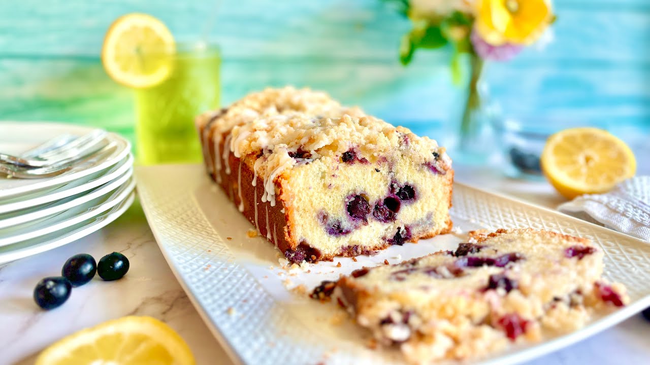 Super Moist & Fluffy Lemon Blueberry Loaf Recipe! 🍋🫐